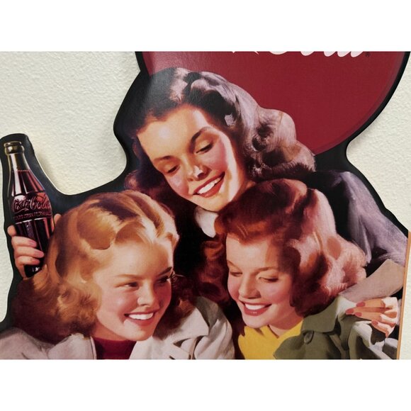 VINTAGE COCA COLA  FRIENDLY PAUSE CARDBOARD CUTOUTS 29x18” - Picture 4 of 10